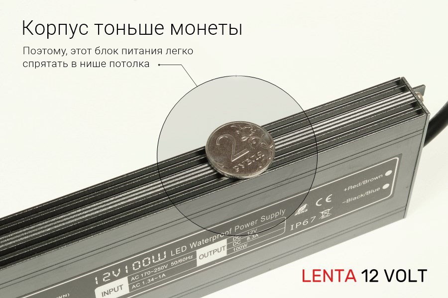 Тонкий блок питания 